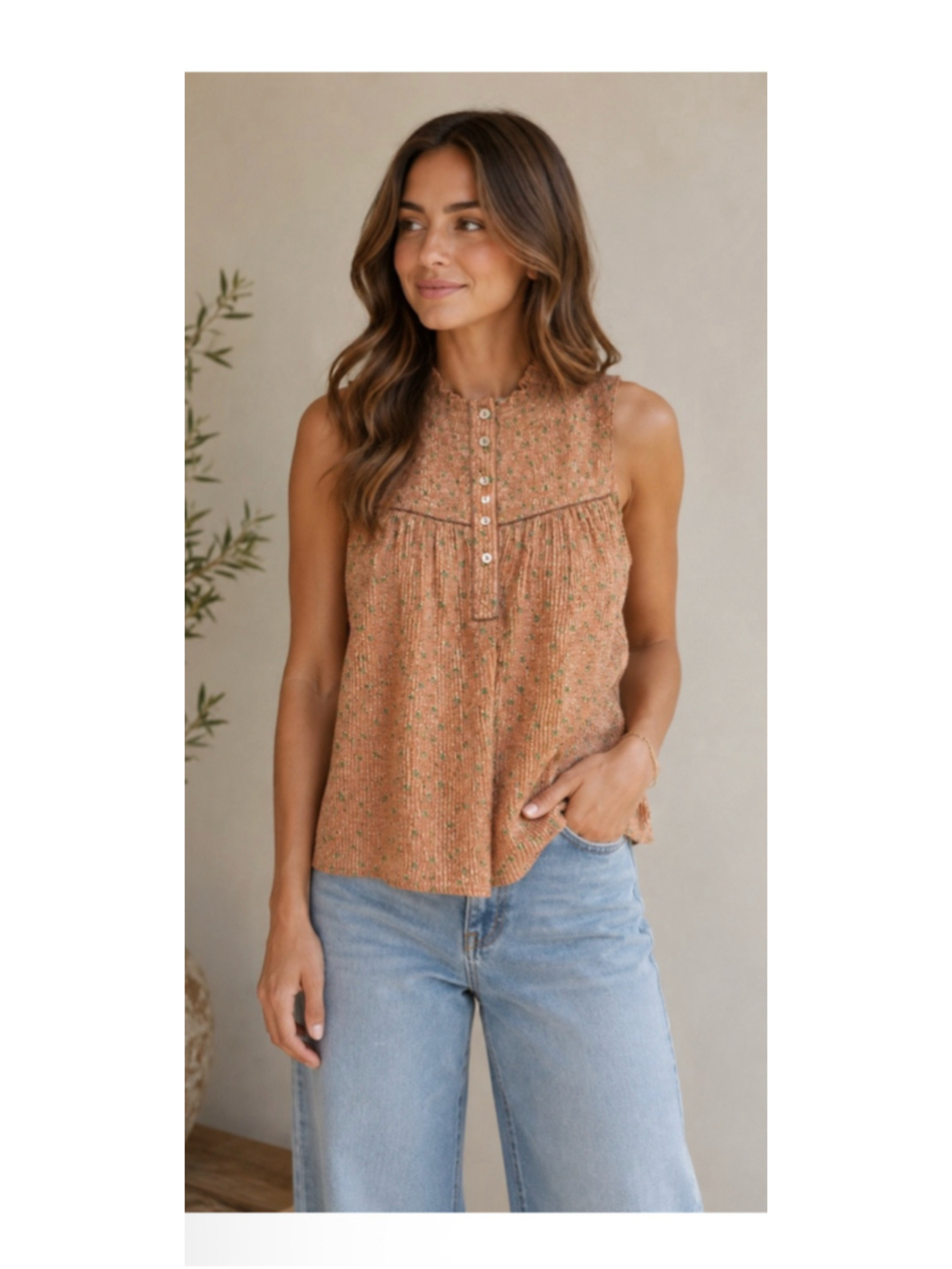 Joie Joesa Smocked Sleeveless Blouse Size S NWT Cotton Top